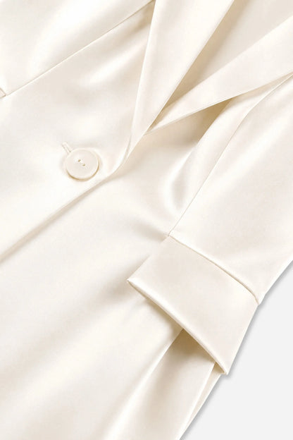 Nocturne Off-White Women Single Button Peak Lapel Vest SKU: N27KN7099_0014 Image 07