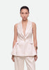 Nocturne Off-White Women Single Button Peak Lapel Vest SKU: N27KN7099_0014 Image 08