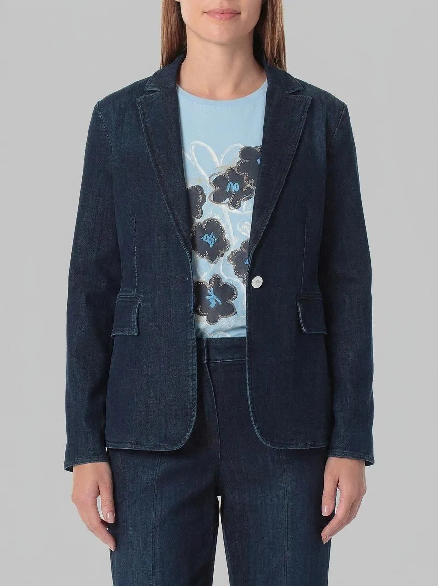 Gerry Weber Blue Dark Denim Women Navy Blue Blazer SKU: N60152_397 Image 00