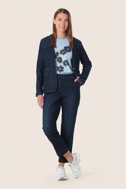 Gerry Weber Blue Dark Denim Women Navy Blue Blazer SKU: N60152_397 Image 03