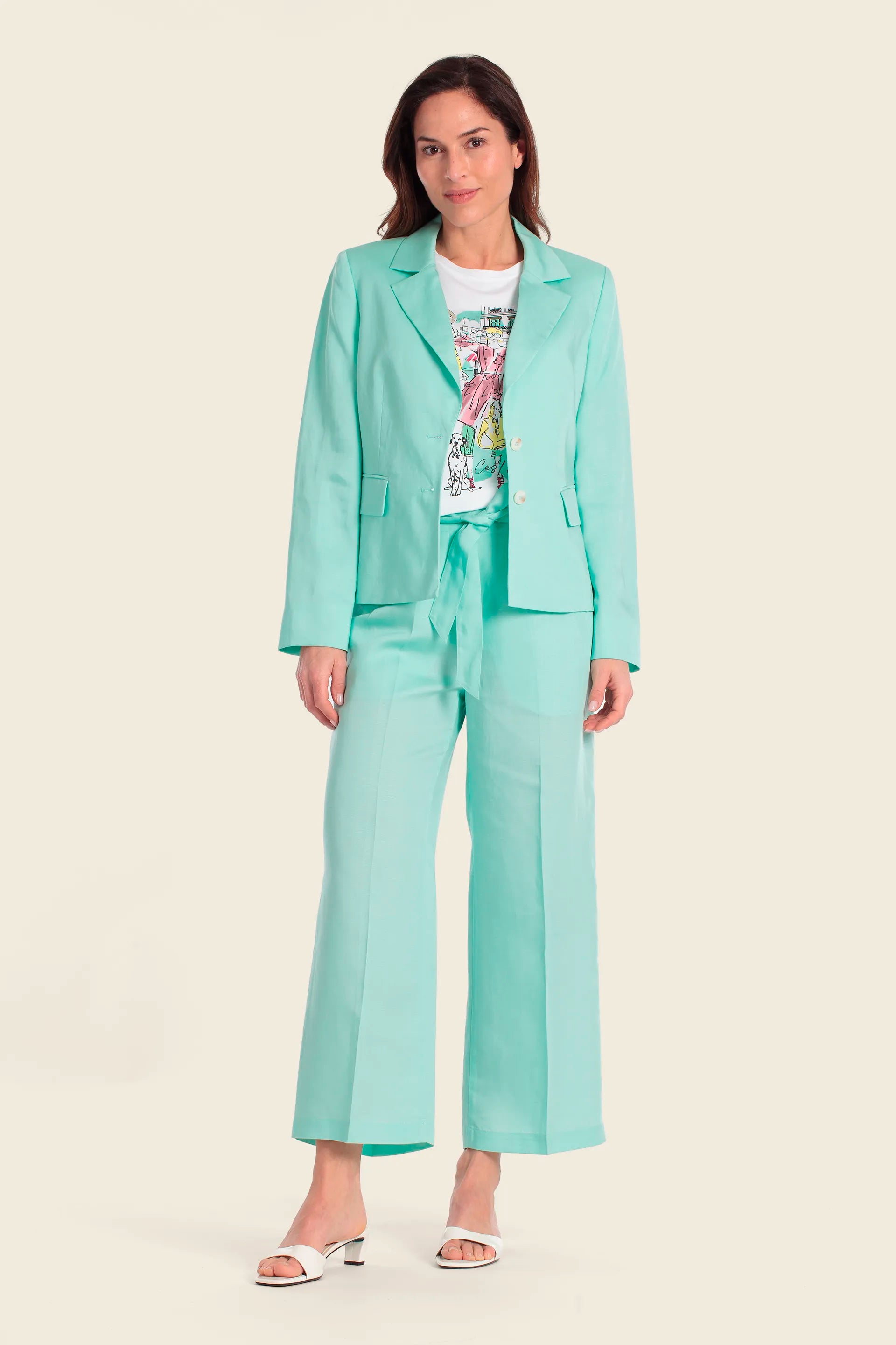 Gerry Weber Green Hazy Tea Women Blazer SKU: N60155_635 Image 03
