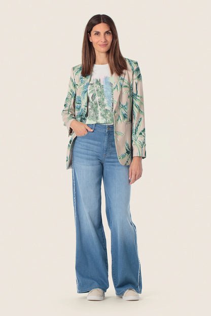 Gerry Weber Green Safari 0 Blazer With Floral Print SKU: N60156_256 Image 03