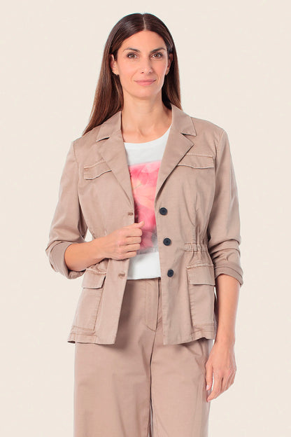 Gerry Weber Beige Camel 0 Beige Blazer With Pockets SKU: N60163_144 Image 01