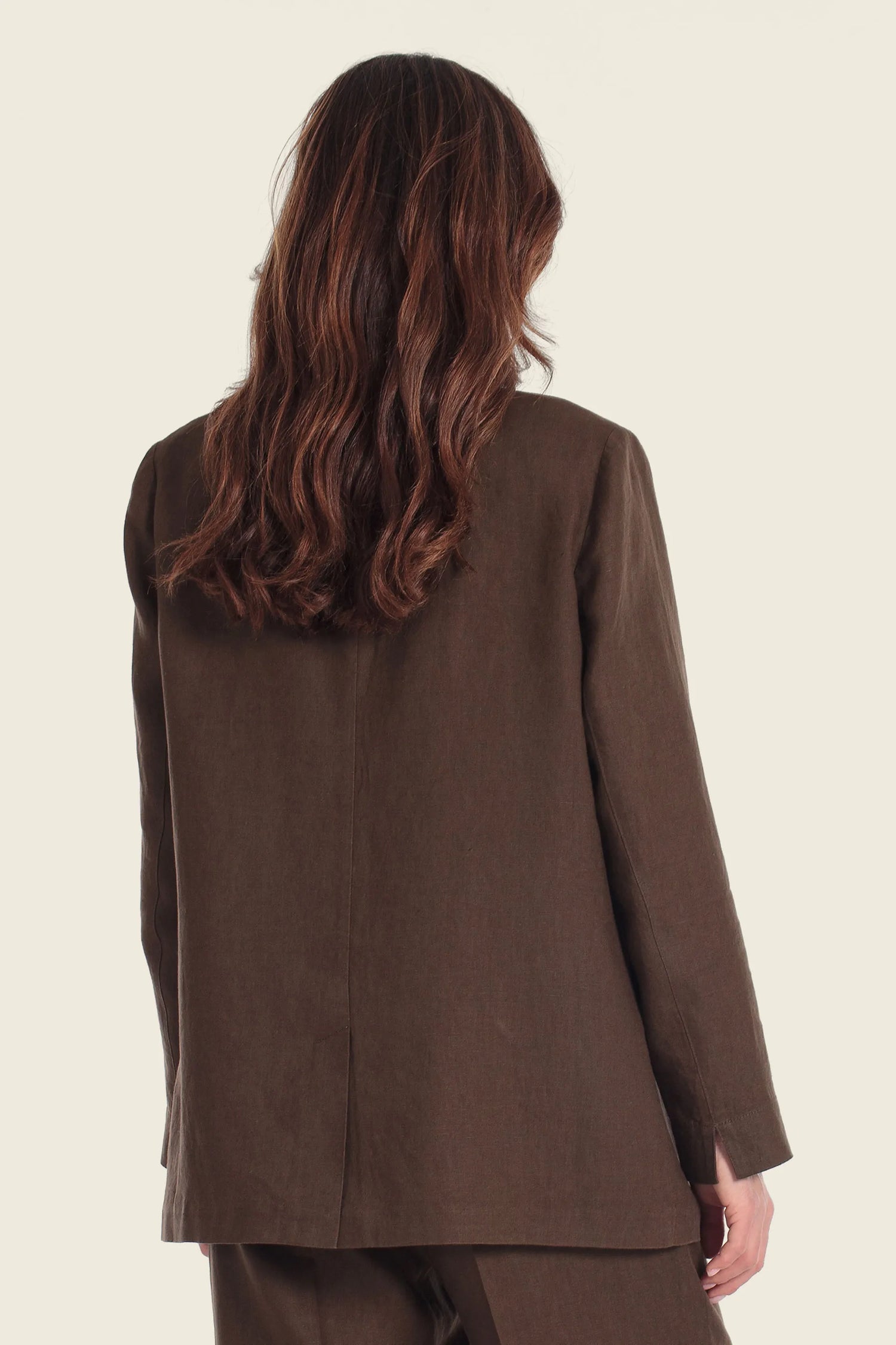 Gerry Weber Brown Chestnut 0 100% Linen Brown Blazer SKU: N60166_357 Image 02