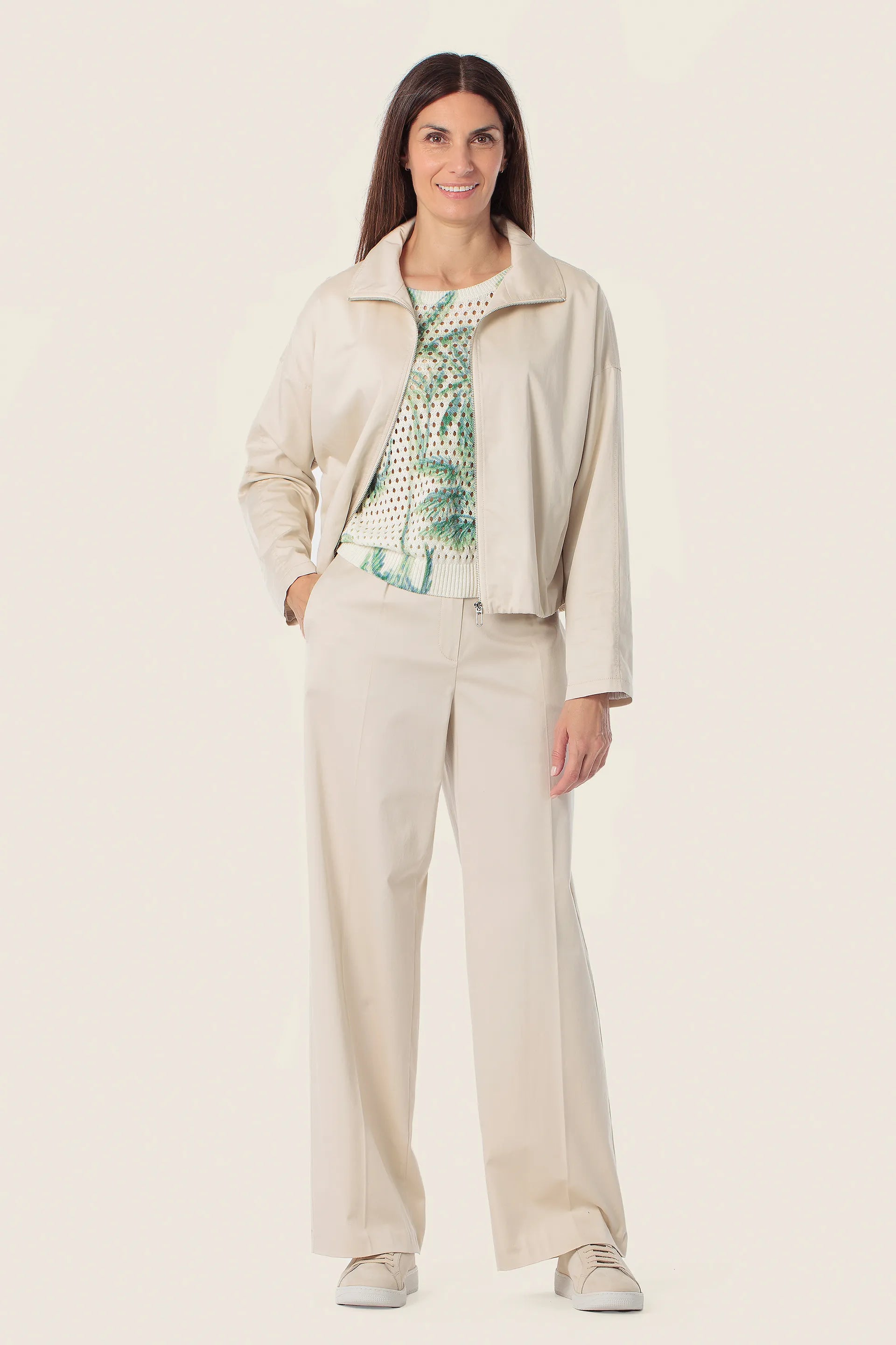 Gerry Weber Beige Sand 0 Sporty Style Jacket SKU: N60170_129 Image 03