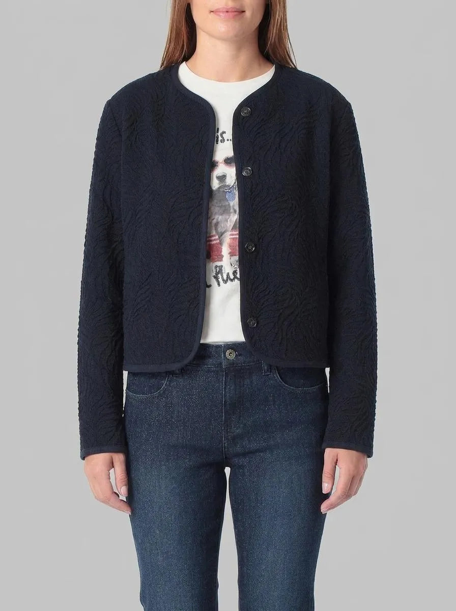 Gerry Weber Blue Navy Women Printed Jacket SKU: N60276_104 Image 00