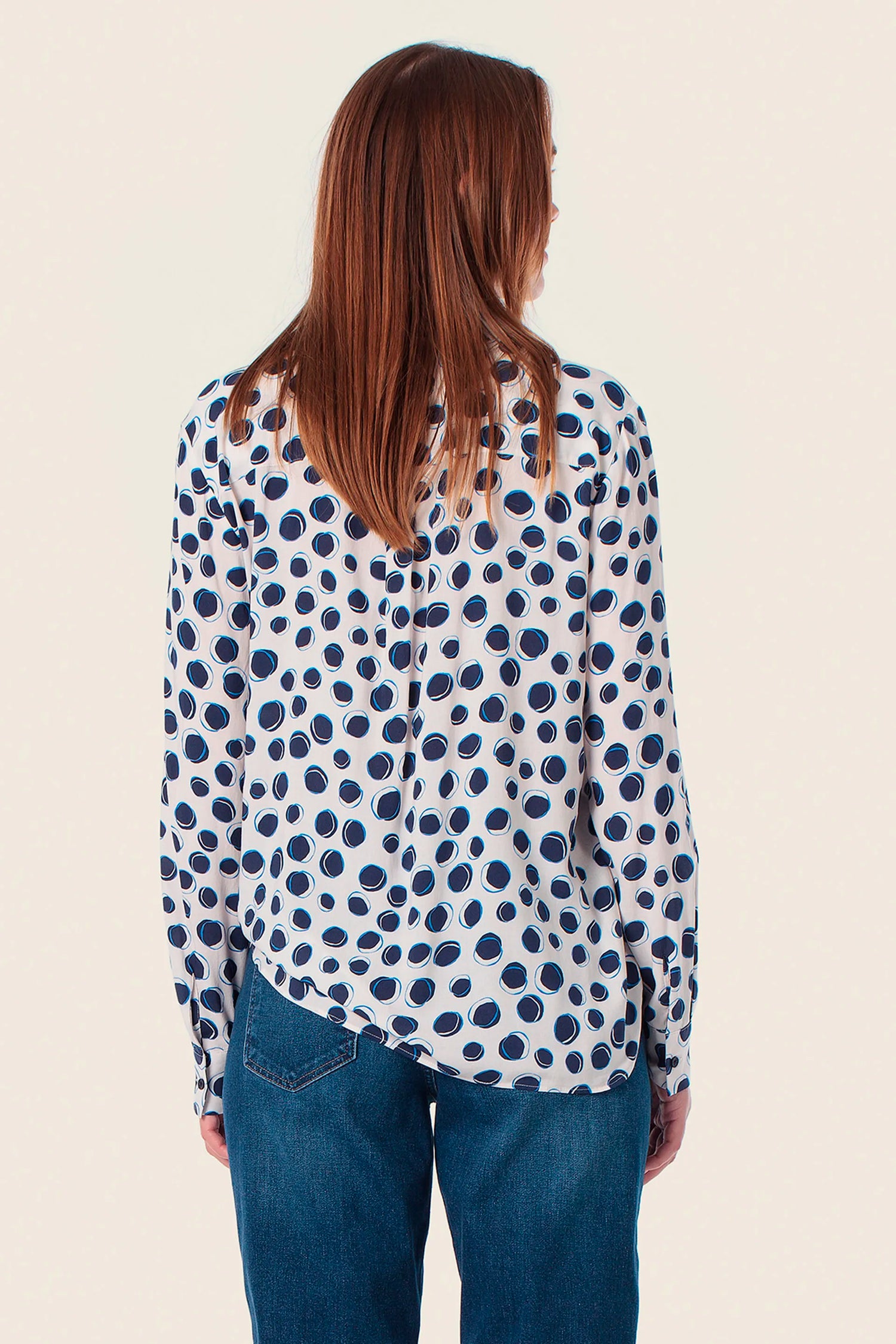 Gerry Weber Beige Natural 0 Printed Button Down Blouse SKU: N60450_189 Image 02