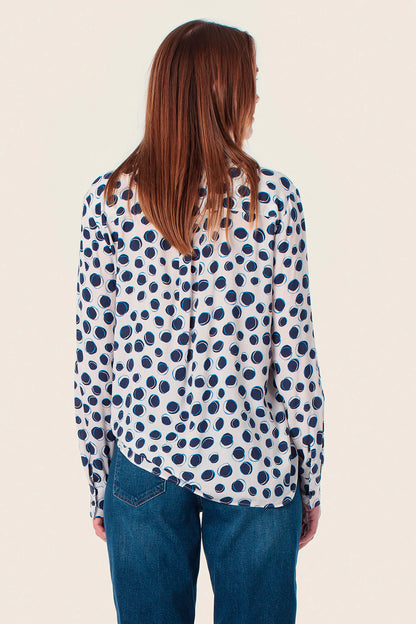 Gerry Weber Beige Natural 0 Printed Button Down Blouse SKU: N60450_189 Image 02