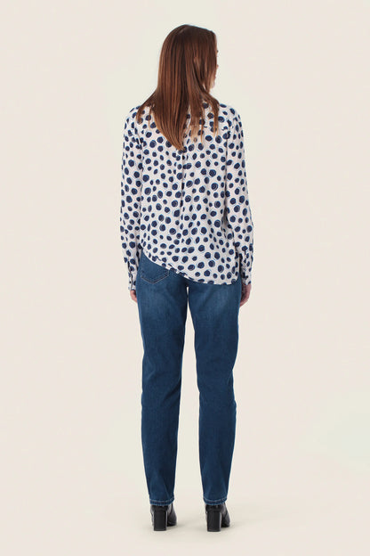 Gerry Weber Beige Natural 0 Printed Button Down Blouse SKU: N60450_189 Image 04