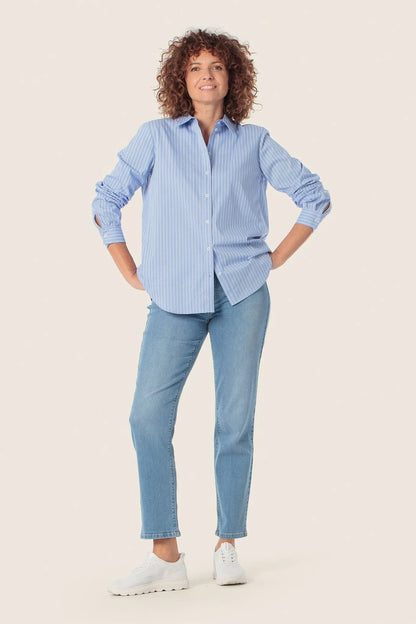 Gerry Weber Blue Sky Women Striped Blouse with Rhinestones SKU: N60460_125 Image 01