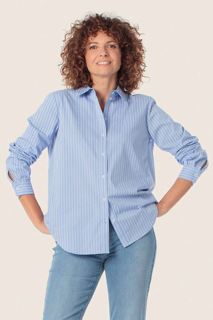 Gerry Weber Blue Sky Women Striped Blouse with Rhinestones SKU: N60460_125 Image 03