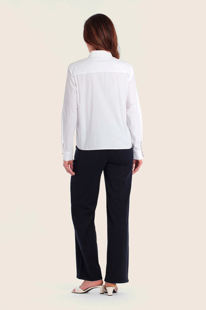Gerry Weber White 0 Pleated Blouse Asymmetric SKU: N60465_102 Image 04