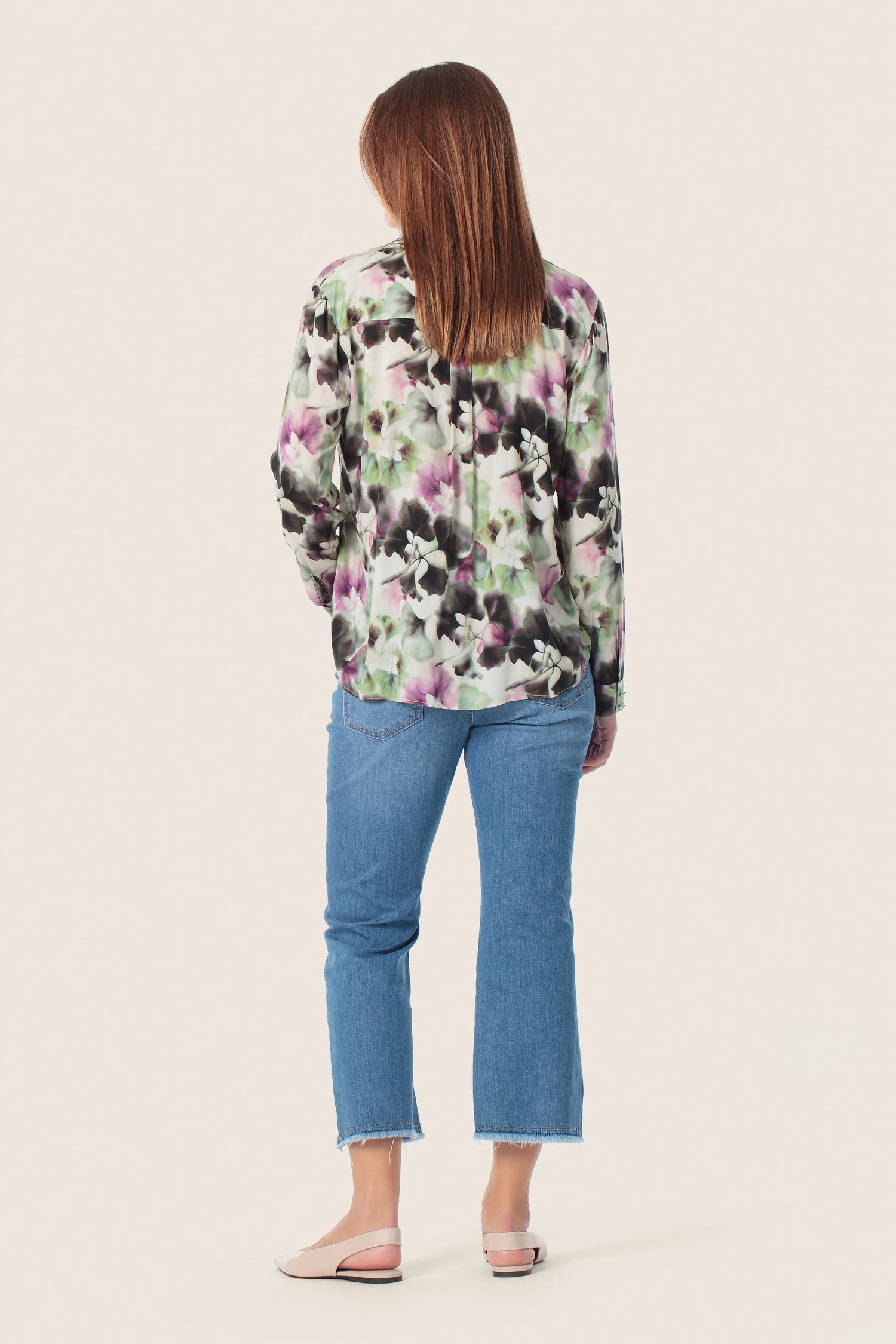 Gerry Weber Green Jungle 0 Long Sleeve Printed Blouse SKU: N60466_174 Image 04