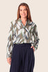 Gerry Weber Green Khaki 0 Long Sleeve Printed Blouse SKU: N60467_155 Image 01
