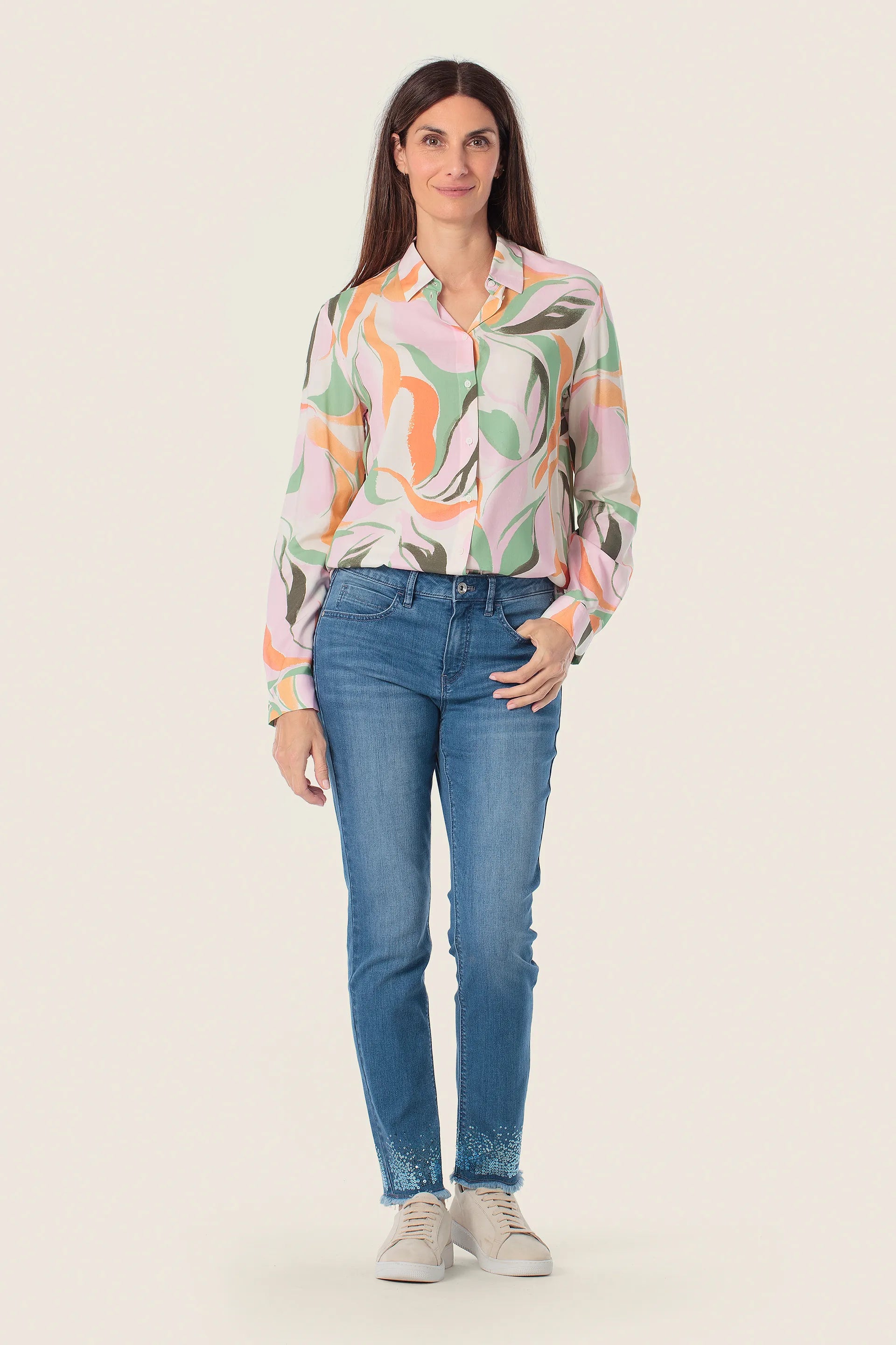 Gerry Weber Several Colors 0 Long Sleeve Printed Blouse SKU: N60468_101 Image 03