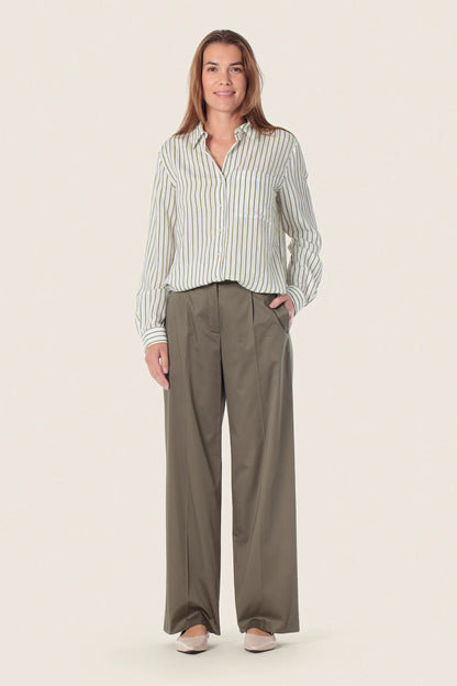 Gerry Weber Green Eucalyptus 0 Green Striped Shirt Style Blouse SKU: N60471_314 Image 03