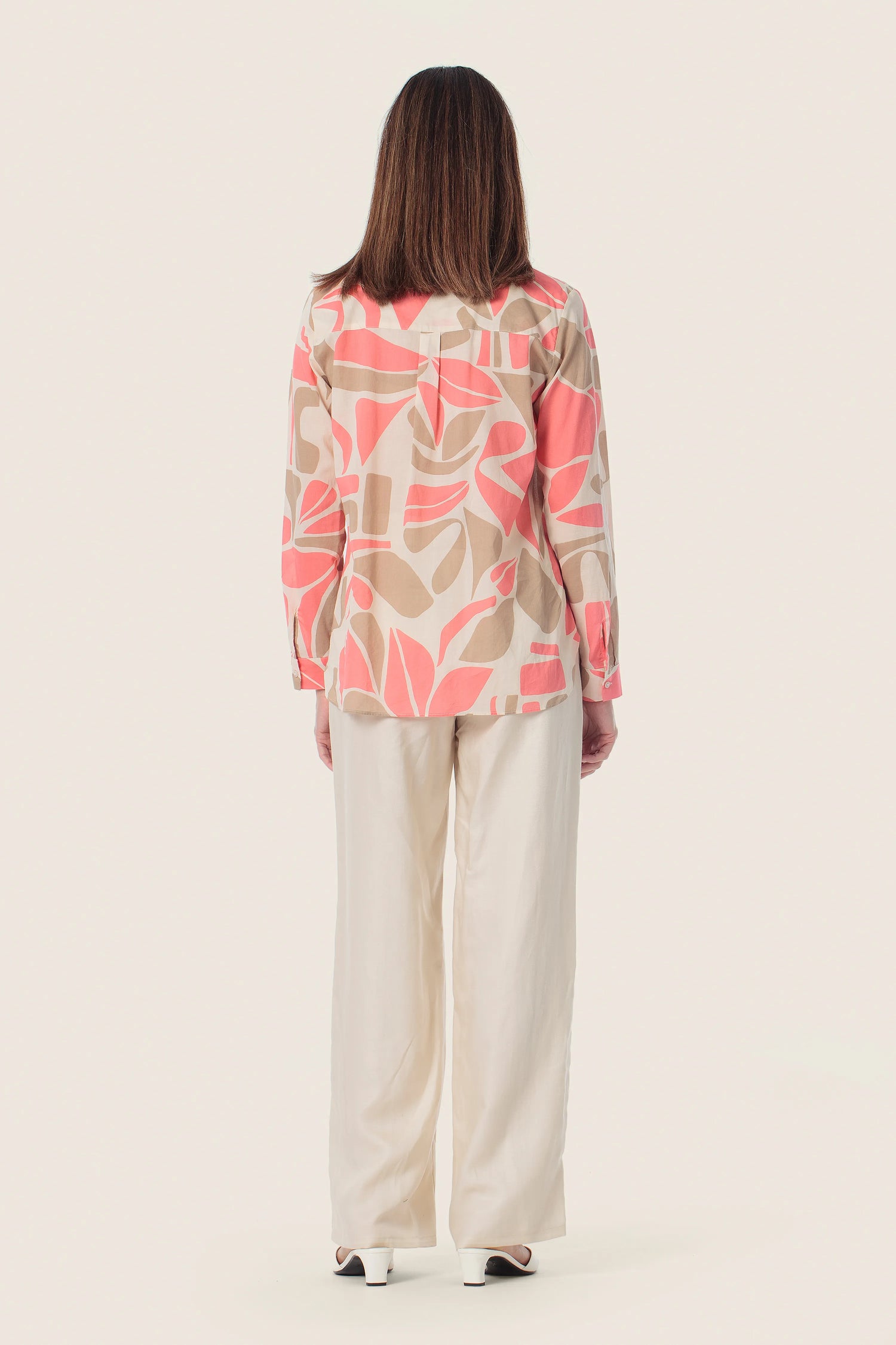 Gerry Weber Pink Powder 0 Long Sleeve Printed Blouse SKU: N60478_351 Image 04