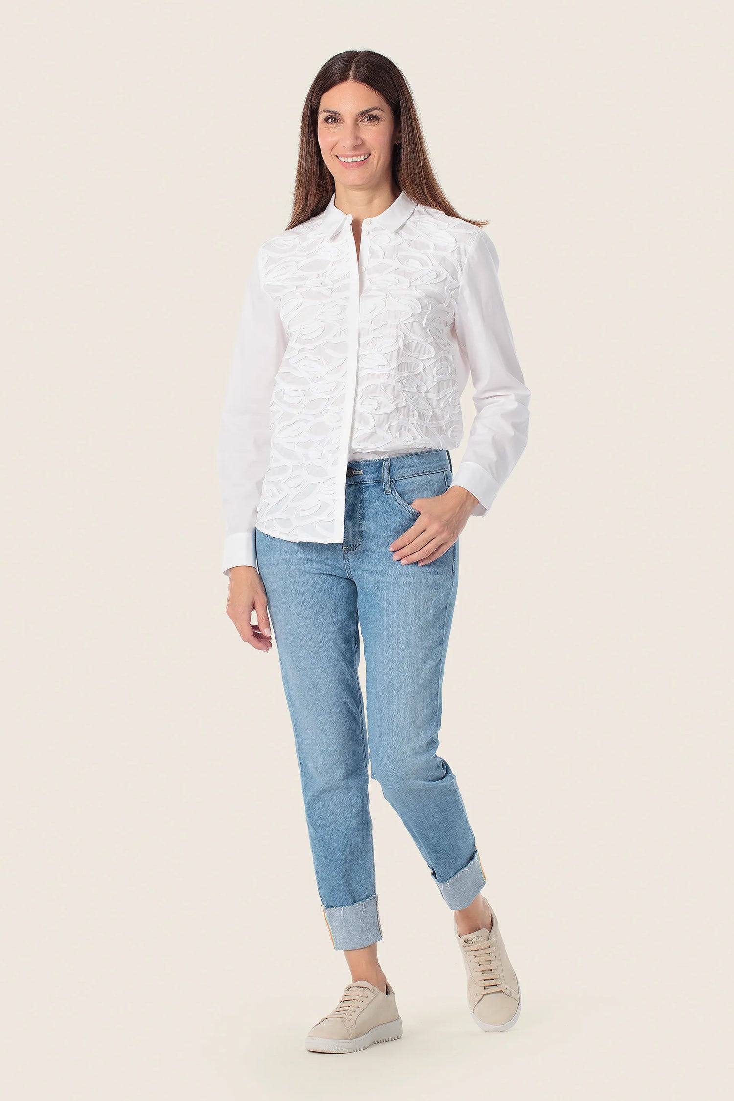 Gerry Weber White 0 White Blouse Printed SKU: N60483_102 Image 03
