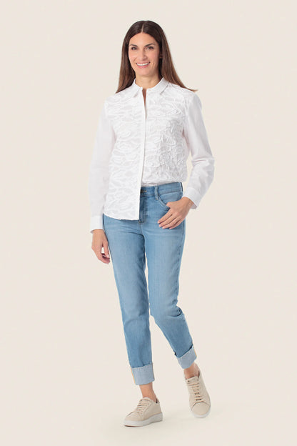 Gerry Weber White 0 White Blouse Printed SKU: N60483_102 Image 03