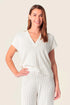 Gerry Weber White Off White 0 Striped Knitted Polo Set SKU: N60990_121 Image 01