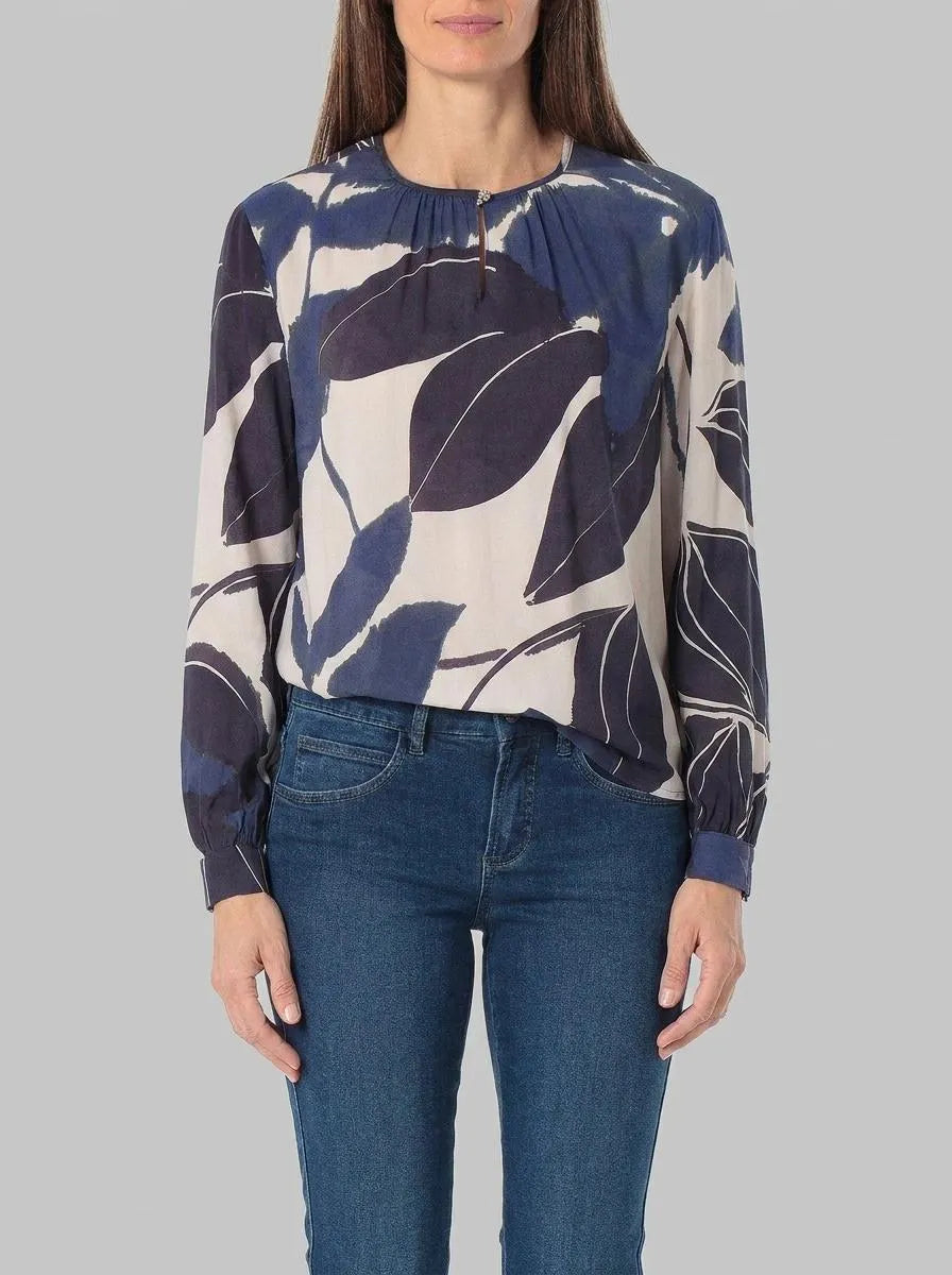 Gerry Weber Blue Indigo Women Printed Blouse SKU: N61003_146 Image 00