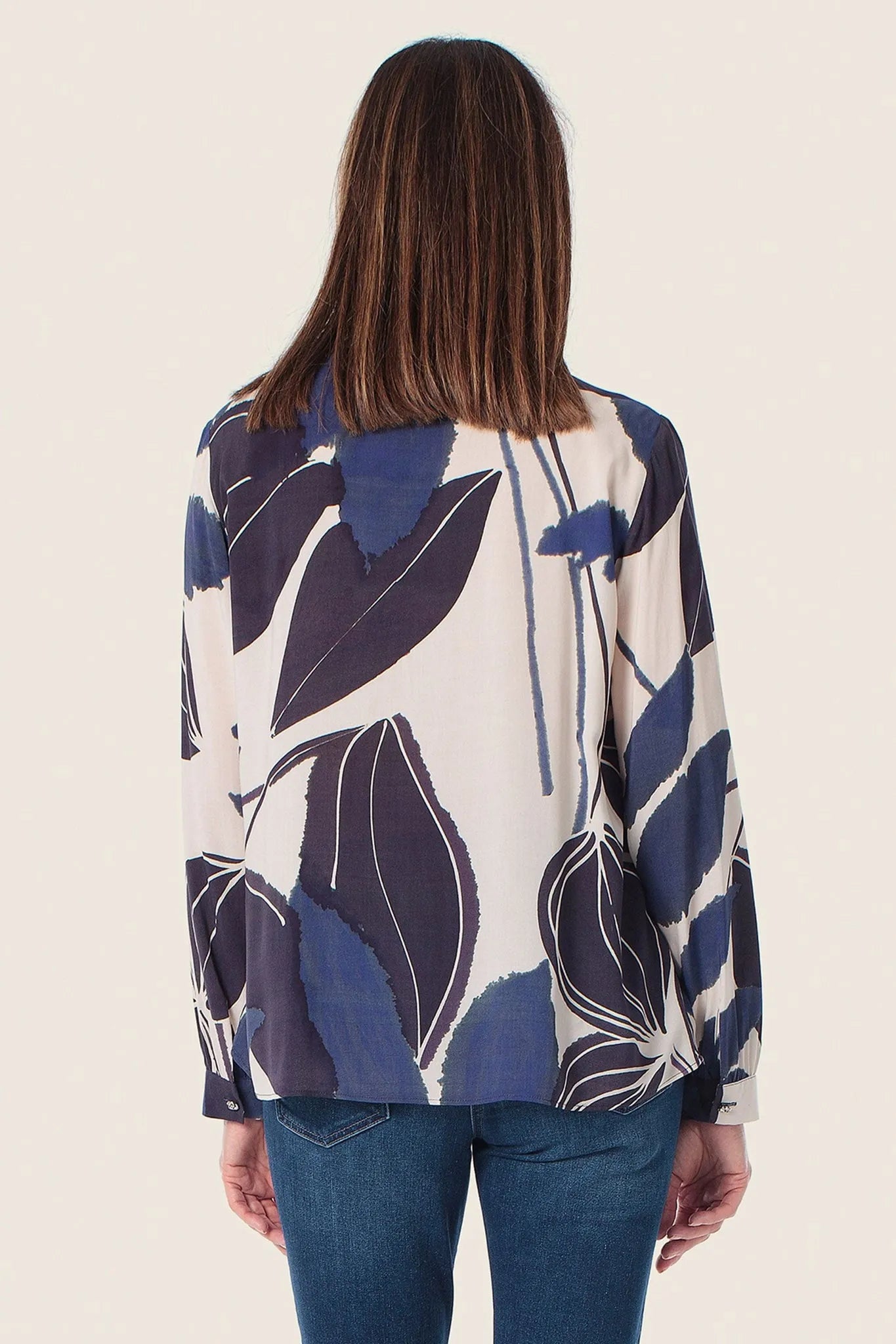 Gerry Weber Blue Indigo Women Printed Blouse SKU: N61003_146 Image 02