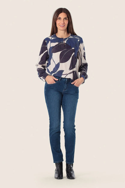 Gerry Weber Blue Indigo Women Printed Blouse SKU: N61003_146 Image 03