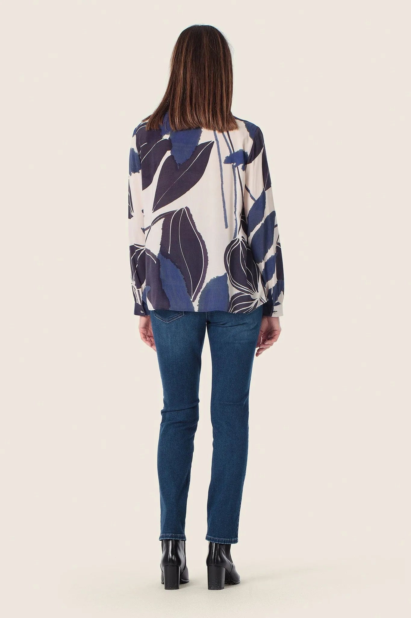 Gerry Weber Blue Indigo Women Printed Blouse SKU: N61003_146 Image 04