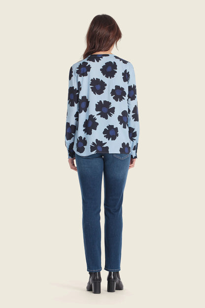 Gerry Weber Blue Ice 0 Printed Long Sleeve Blouse SKU: N61006_250 Image 04