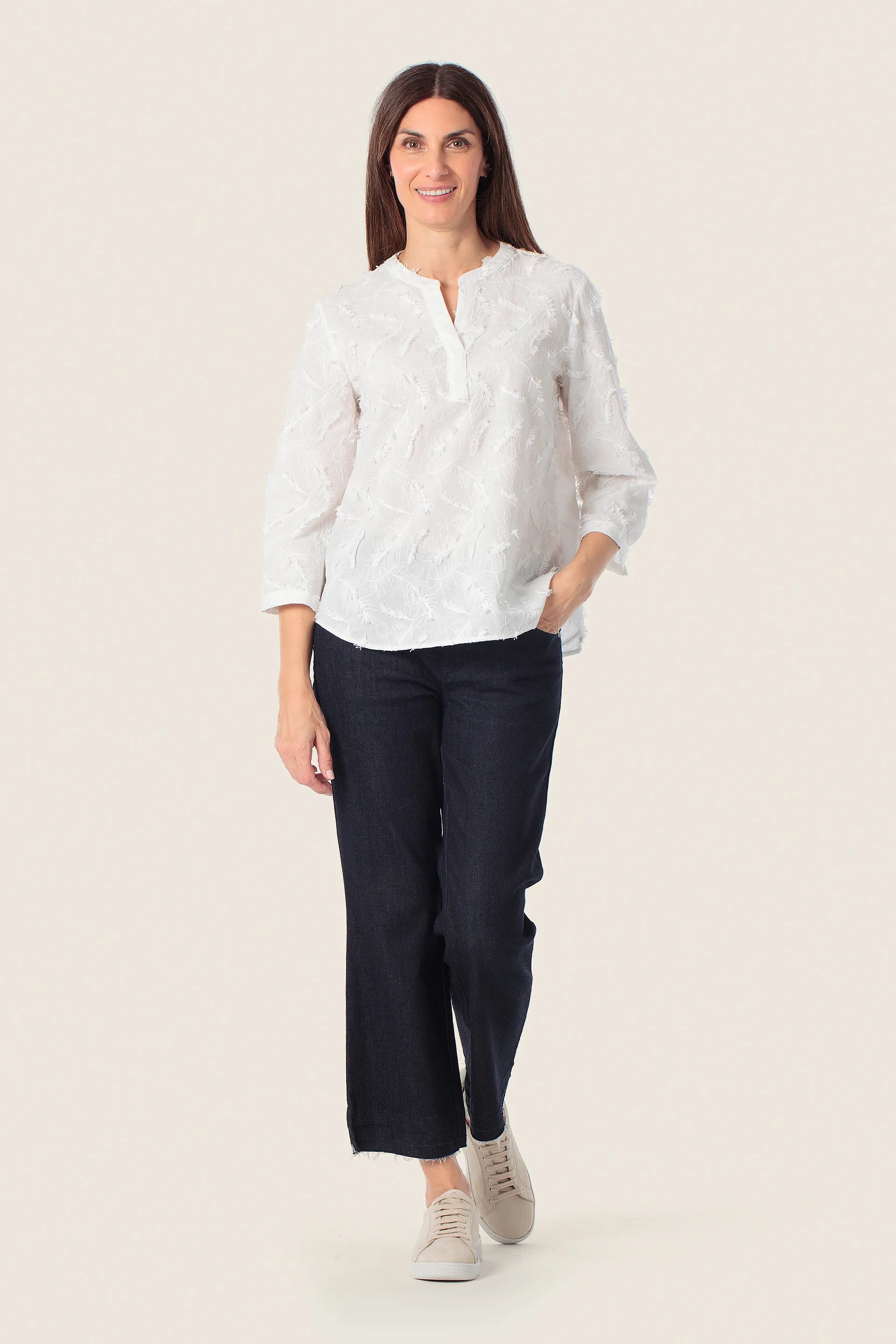 Gerry Weber White 0 White Blouse With Applique SKU: N61012_102 Image 03