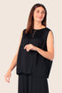 Gerry Weber Black 0 Sleeveless Pleated Blouse SKU: N61015_120 Image 01