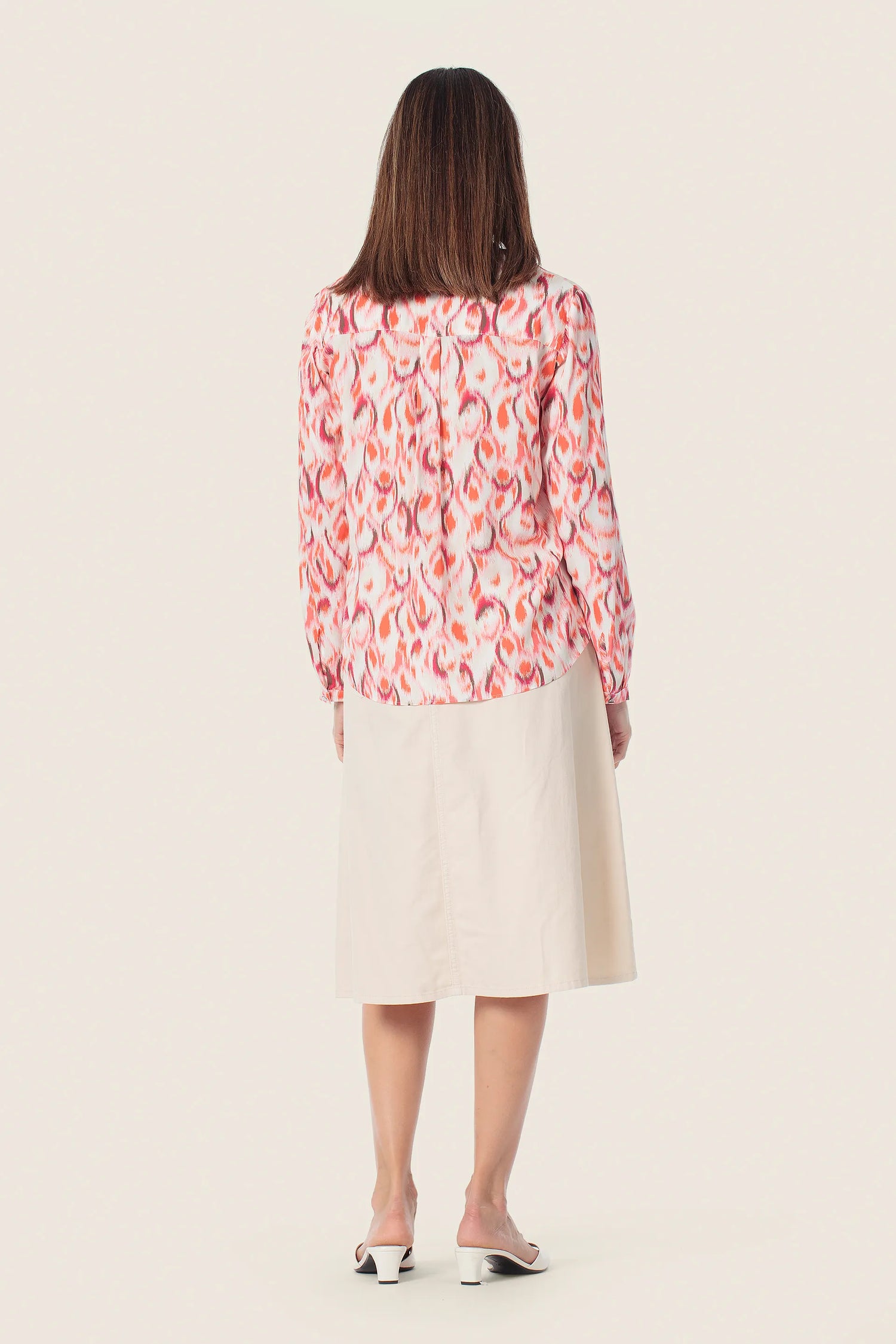 Gerry Weber Pink Flamingo 0 Long Sleeve Printed Blouse SKU: N61024_295 Image 04