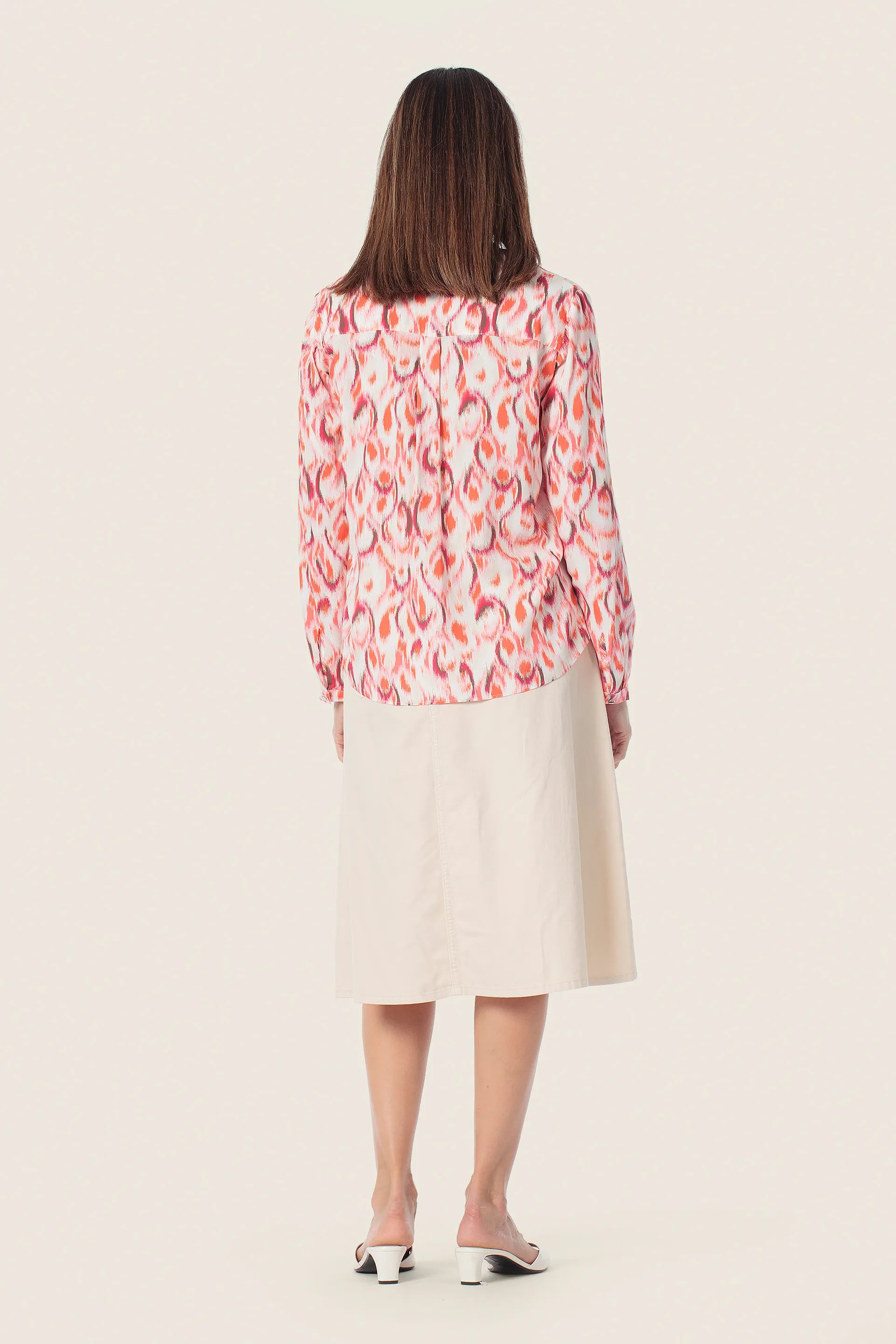 Gerry Weber Pink Flamingo 0 Long Sleeve Printed Blouse SKU: N61024_295 Image 04