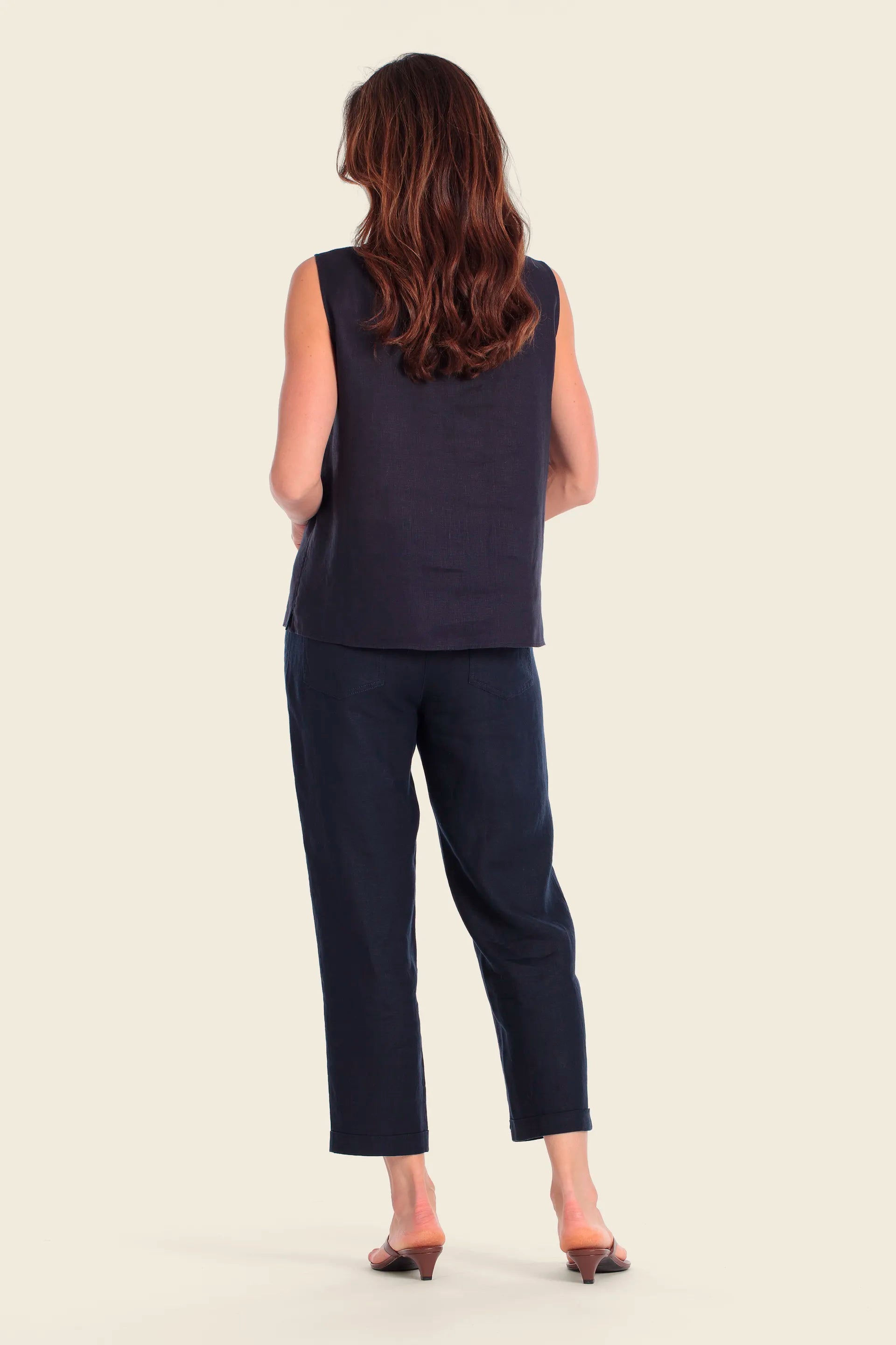 Gerry Weber Blue Cloud 0 100% Linen Blouse SKU: N61027_360 Image 04