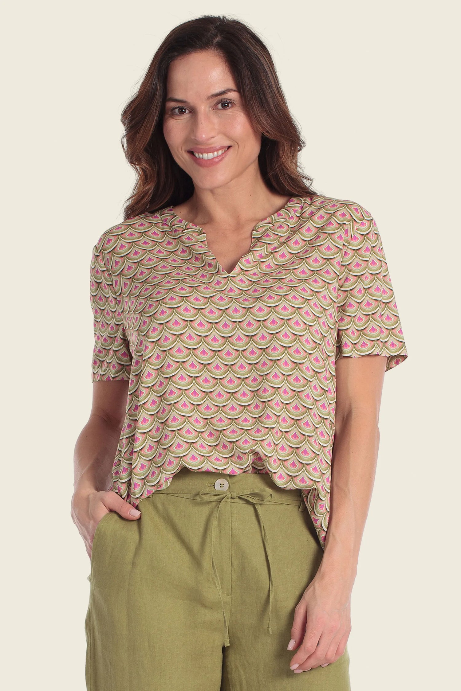 Gerry Weber Ornament Print 0 Printed Blouse SKU: N61033_619 Image 01