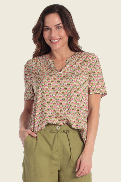Gerry Weber Ornament Print 0 Printed Blouse SKU: N61033_619 Image 01