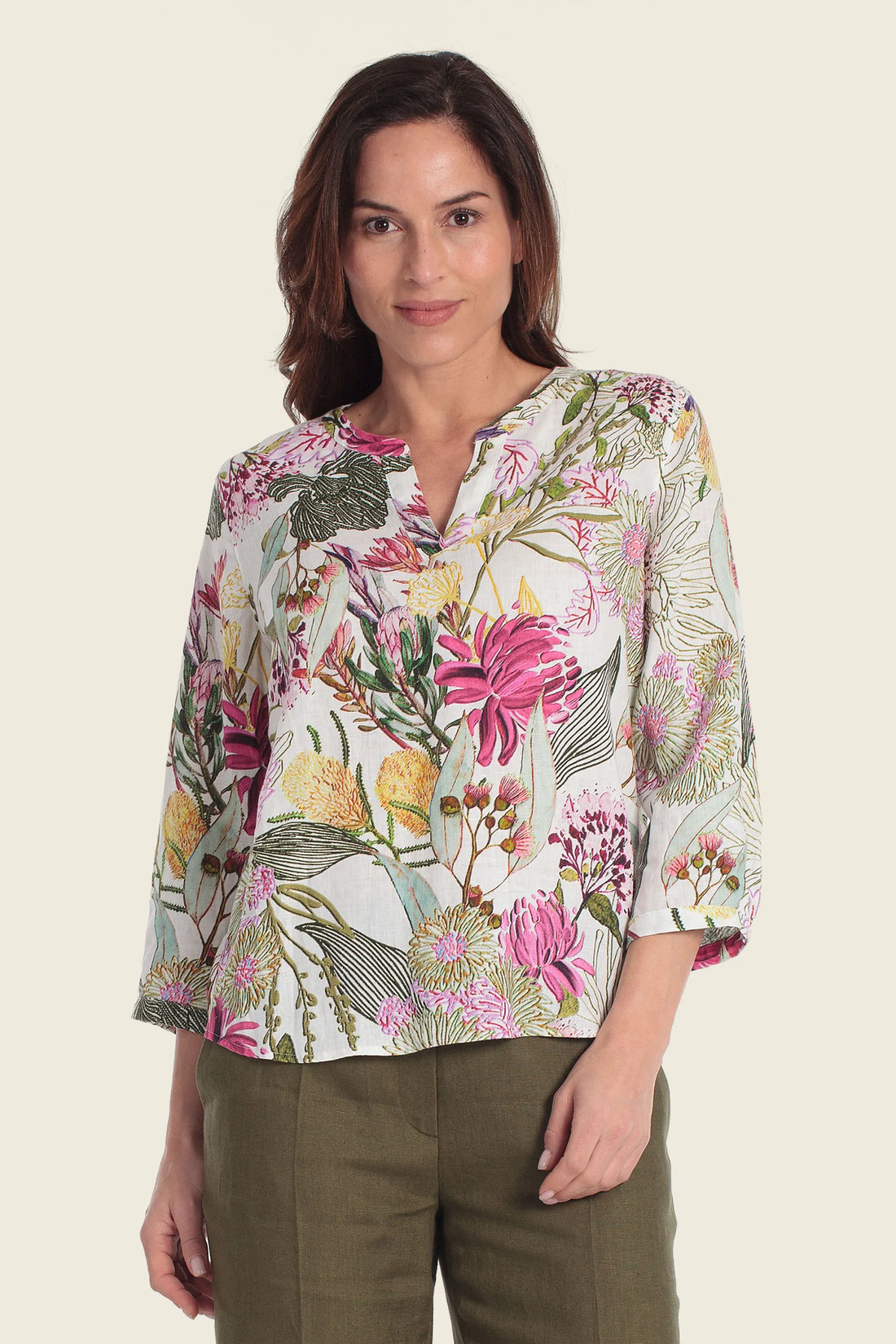 Gerry Weber Flower Print 0 Printed Blouse SKU: N61040_667 Image 01