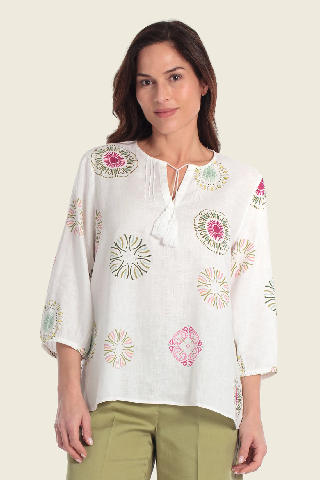 Gerry Weber Aop Ornament Print 0 White Printed Blouse SKU: N61041_669 Image 01