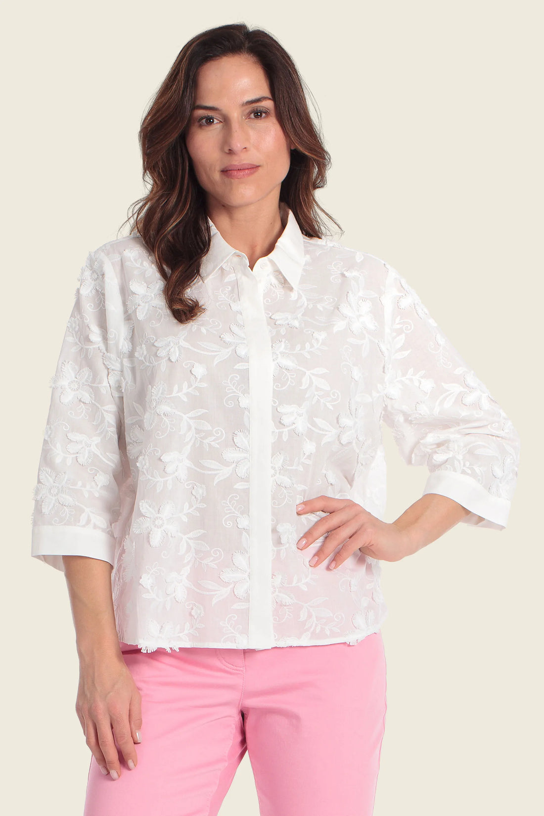 Gerry Weber White Women Blouse SKU: N61044_102 Image 01