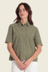 Gerry Weber Green Jungle 0 Short Sleeve Cropped Blouse SKU: N61045_174 Image 01
