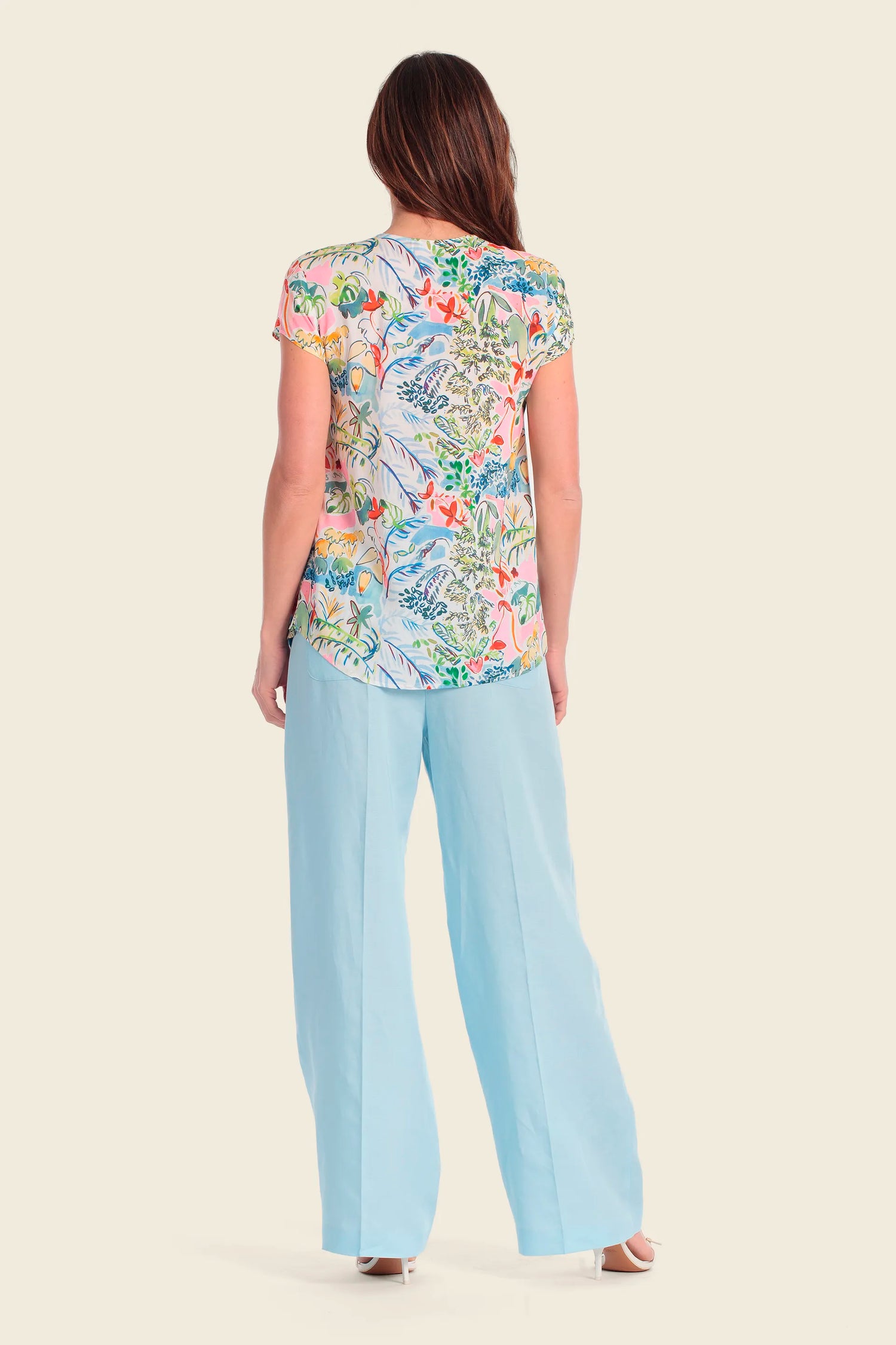 Gerry Weber Holiday Print 0 Short Sleeve Printed Blouse SKU: N61061_656 Image 04
