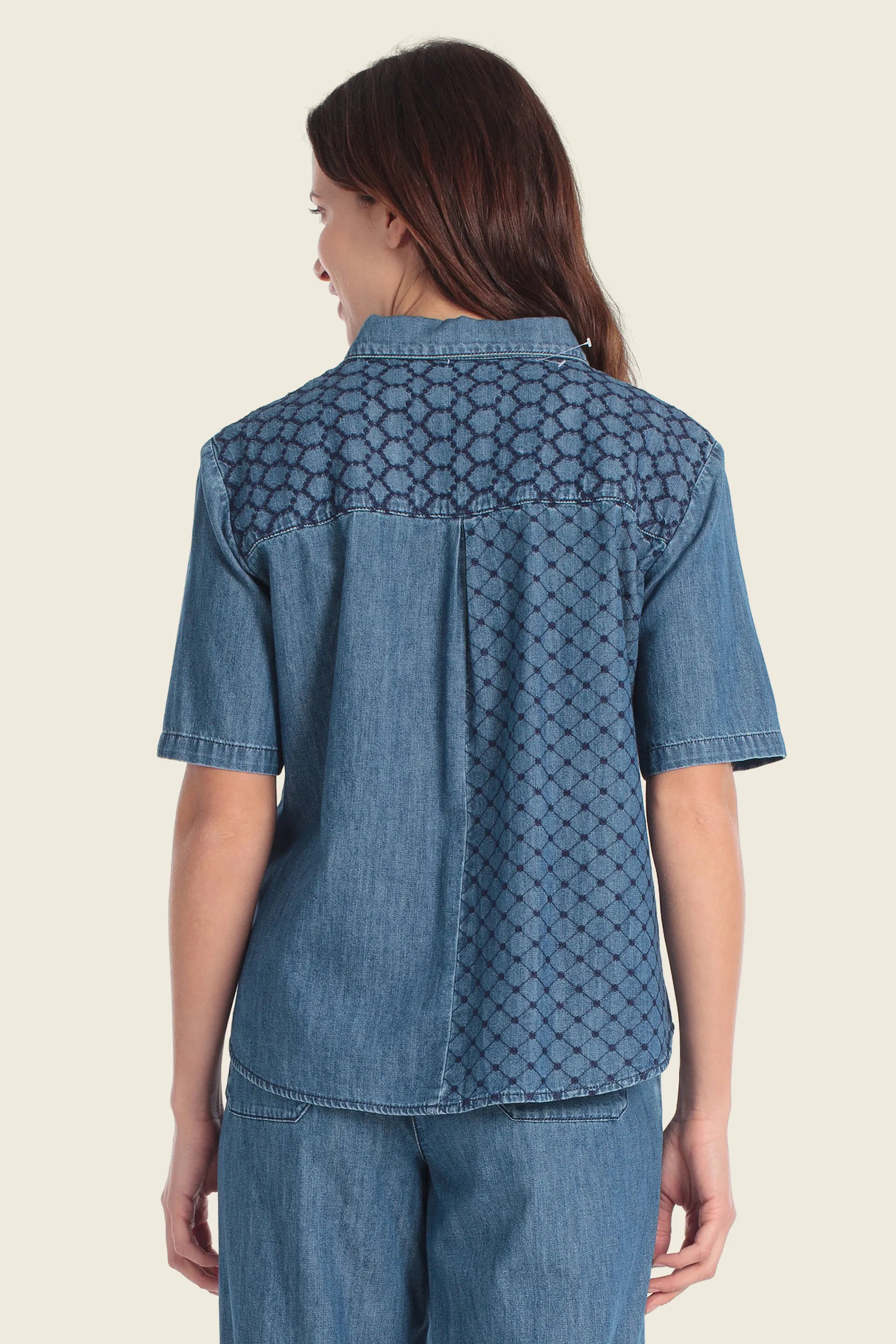Gerry Weber Blue Medium Denim Women Denim Blouse SKU: N61074_396 Image 02