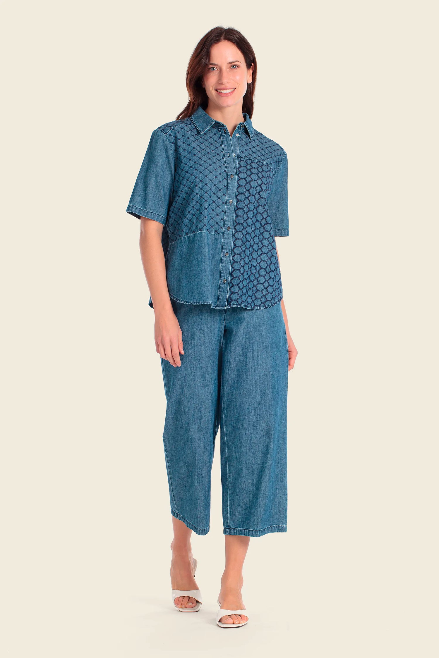 Gerry Weber Blue Medium Denim Women Denim Blouse SKU: N61074_396 Image 03