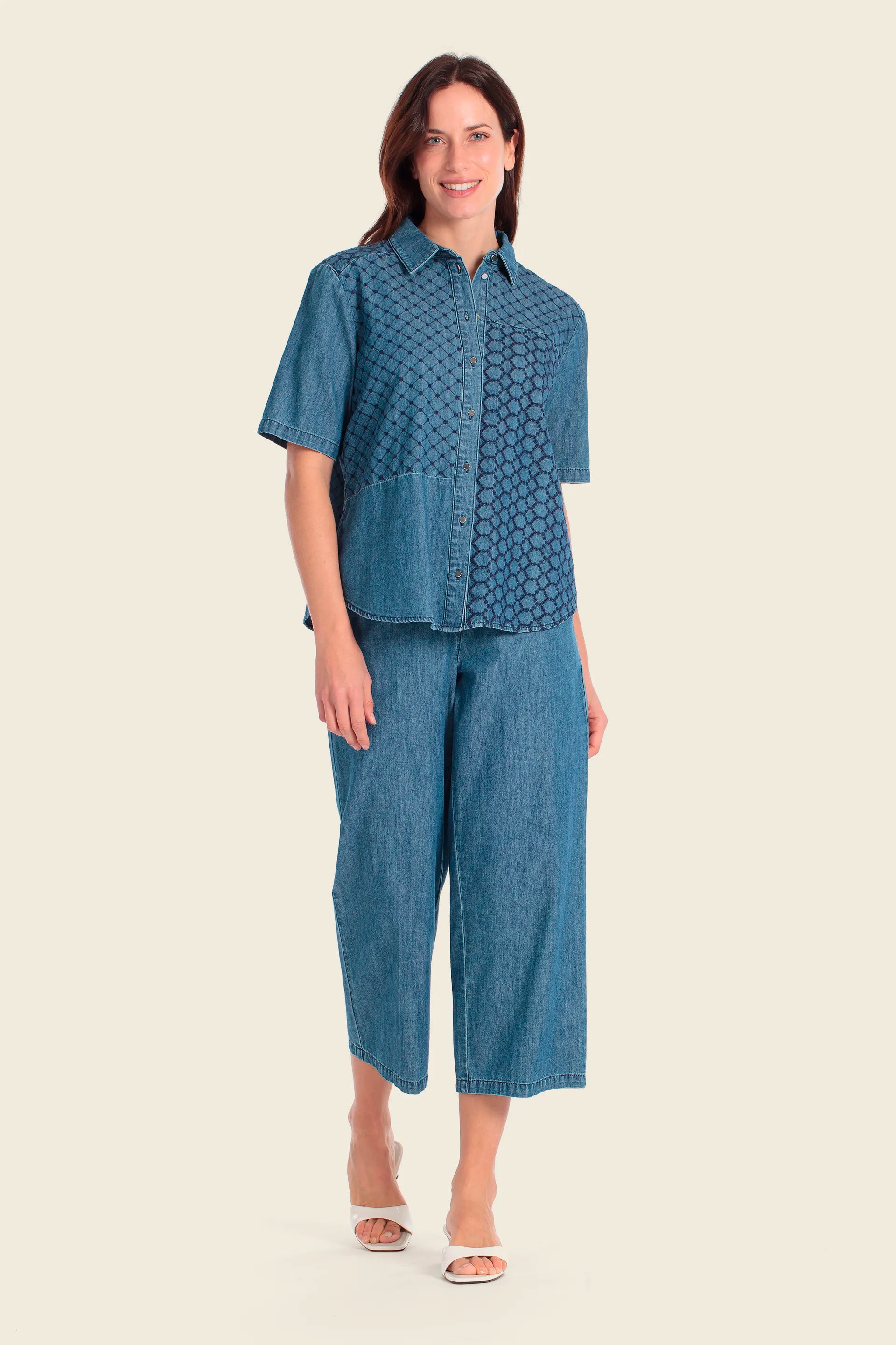 Gerry Weber Blue Medium Denim Women Denim Blouse SKU: N61074_396 Image 03