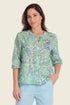 Gerry Weber Flower & Leaves Print 0 Long Sleeve Printed Blouse SKU: N61081_658 Image 01
