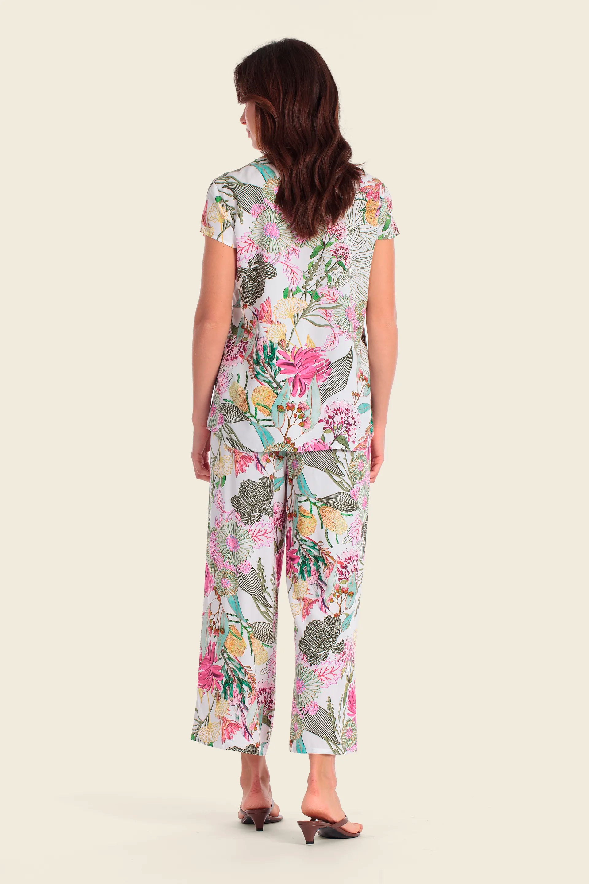 Gerry Weber Flower Print 0 Short Sleeve Printed Blouse SKU: N61083_667 Image 04