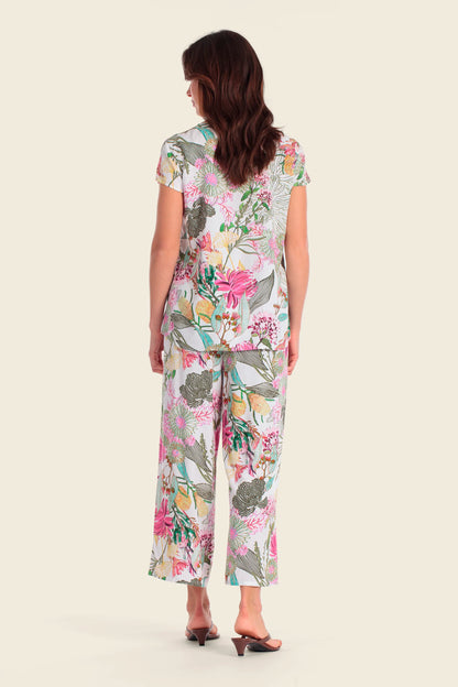 Gerry Weber Flower Print 0 Short Sleeve Printed Blouse SKU: N61083_667 Image 04