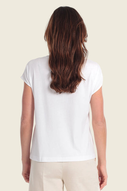 Gerry Weber White 0 White T-Shirt With Graphic Print SKU: N61265_102 Image 02