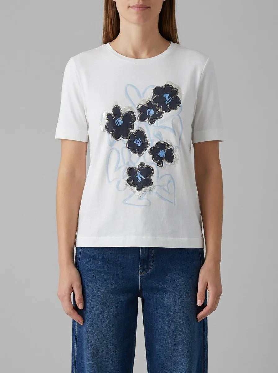 Gerry Weber White Off White Women Printed T-Shirt SKU: N61701_121 Image 00