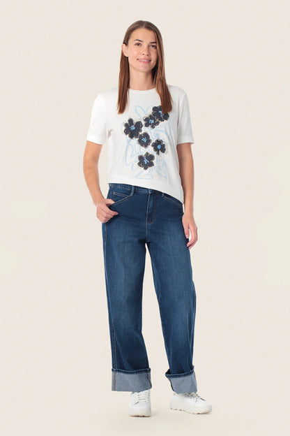 Gerry Weber White Off White 0 White T-Shirt With Graphic Print SKU: N61701_121 Image 03